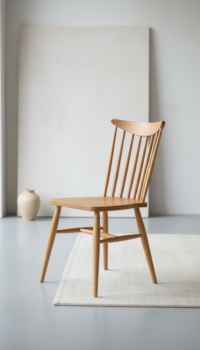 Retro Masif Ahşap Sandalye