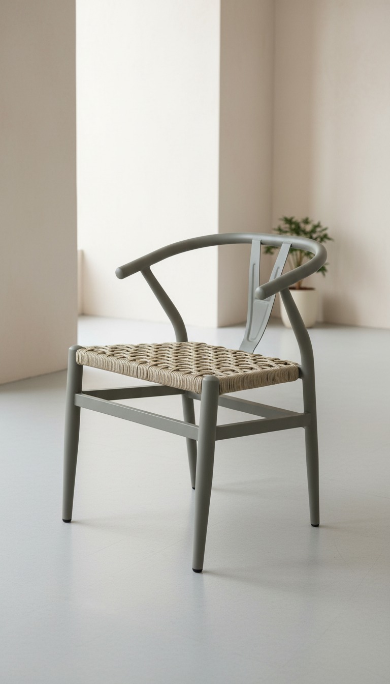 Modern Metal Wishbone Sandalye