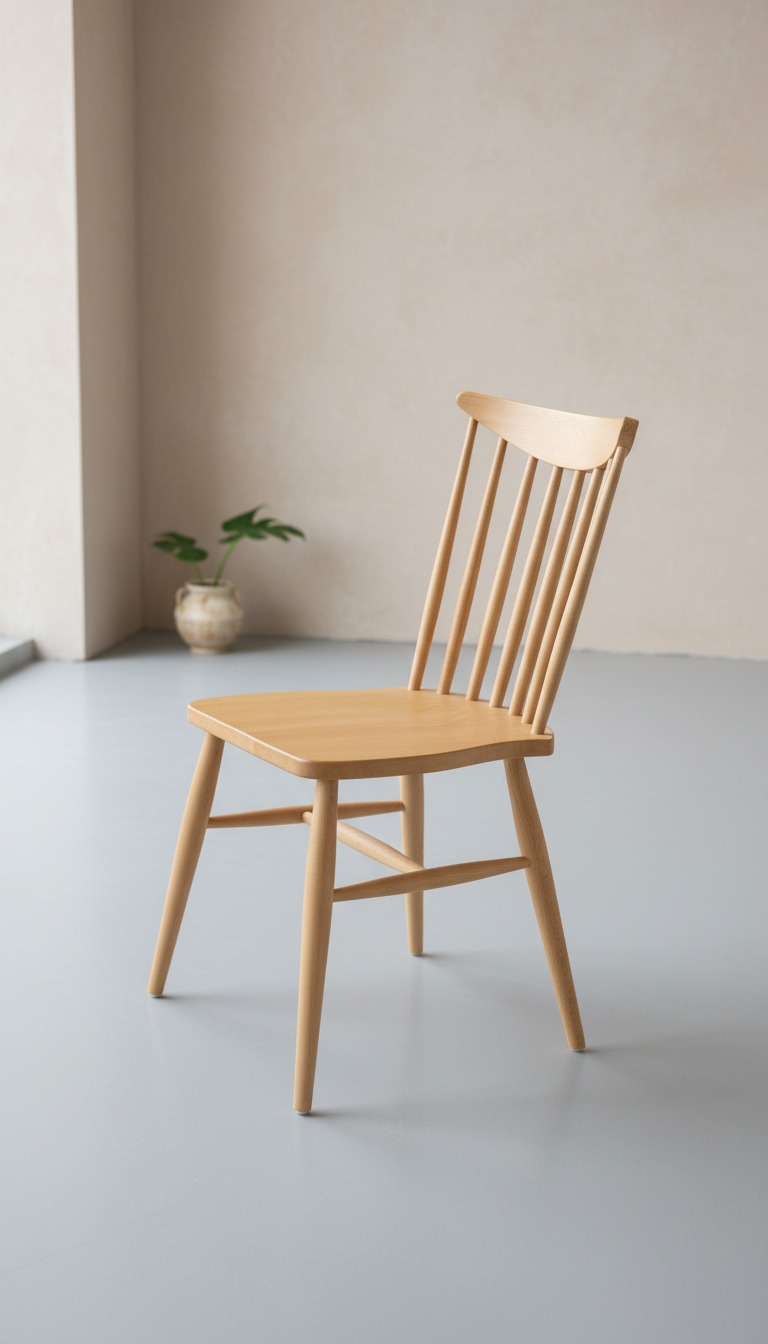 Nordik Masif Ahşap Sandalye