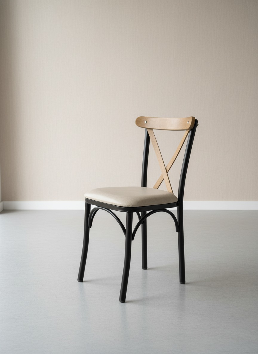 Crossback Metal Sandalye