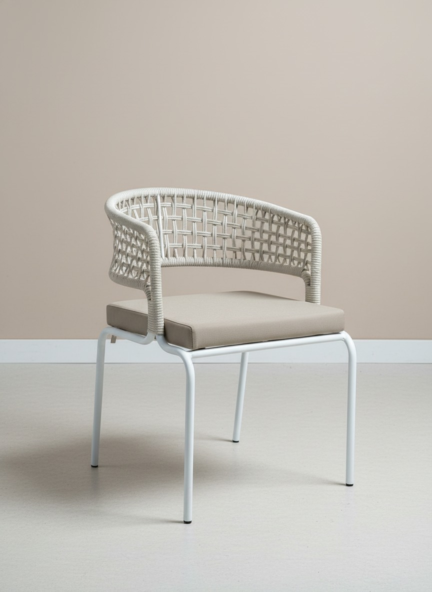 Örgü Tasarım Metal Sandalye