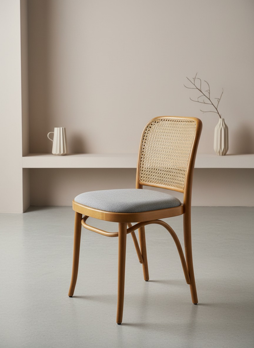 Thonet Ahşap Hazeranlı Sandalye