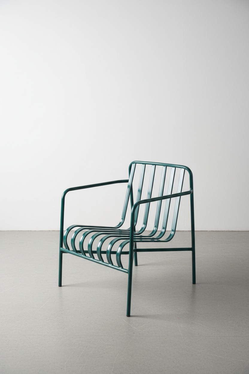 Metal İskeletli Modern Çıtalı Koltuk