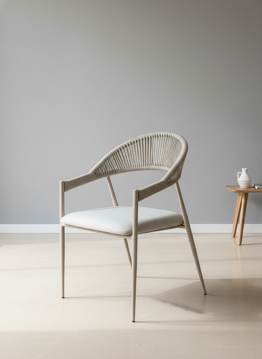 Modern Metal Halat Sandalye