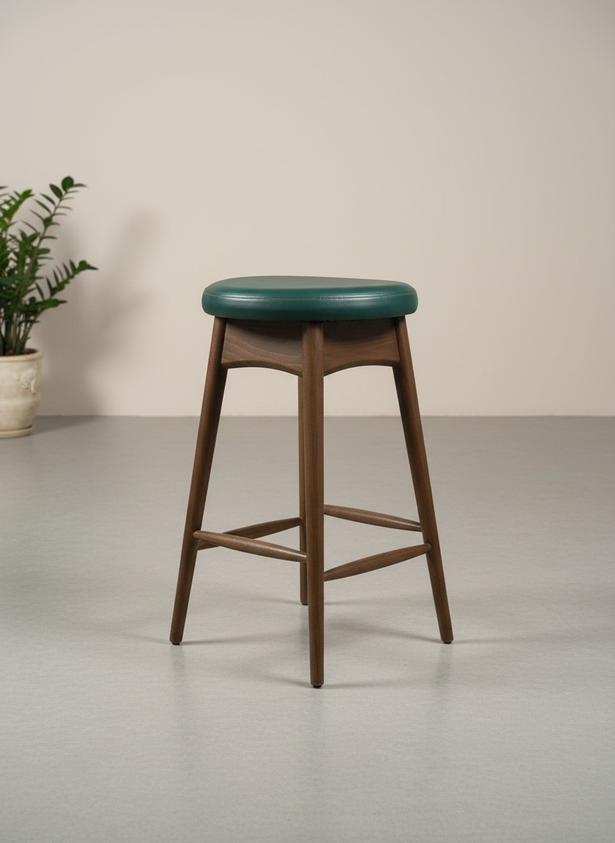 Modern Ahşap Bar Taburesi