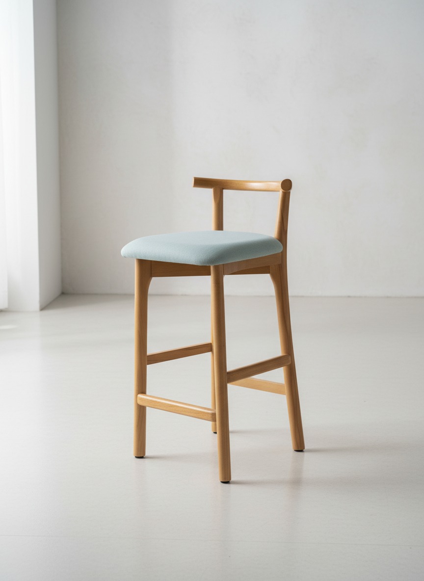 Zeta Ahşap Bar Taburesi