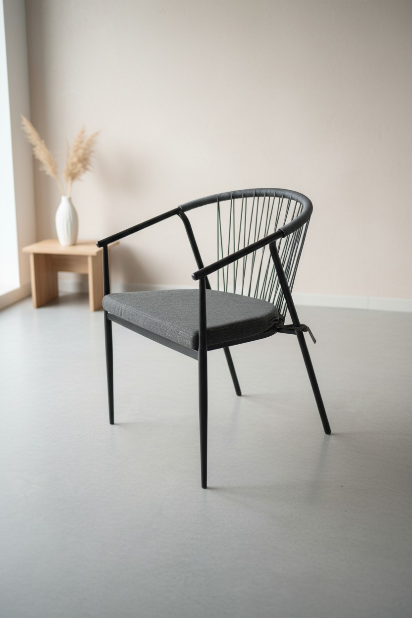 Modern Metal Halat Sandalye