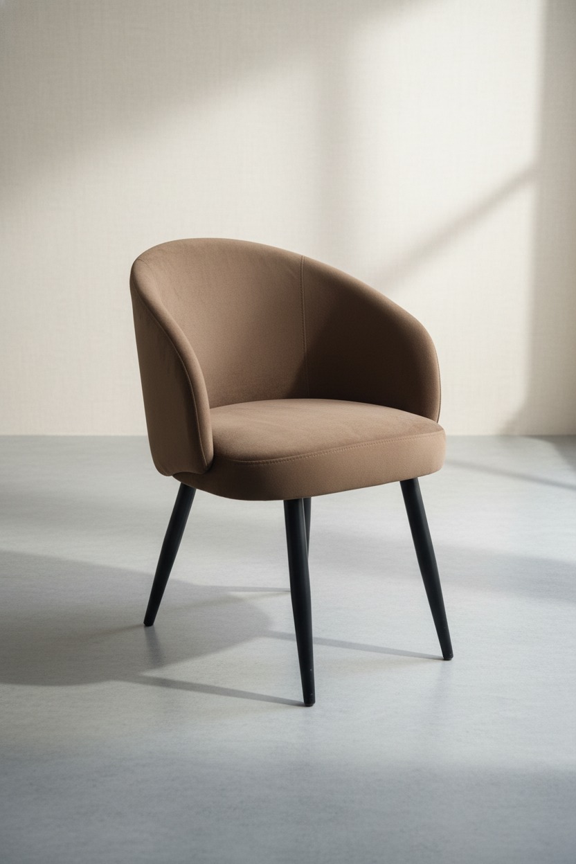 Modern Metal Ayaklı Kavisli Sandalye