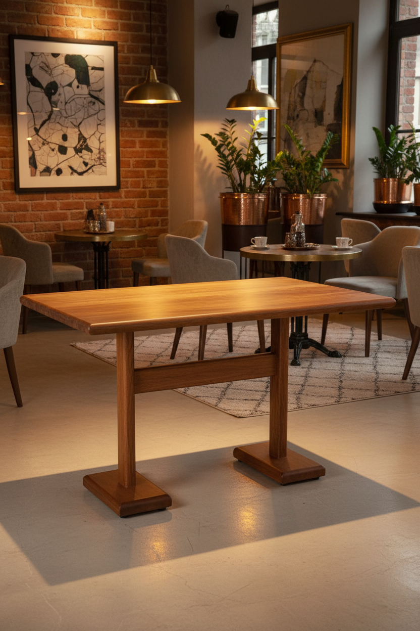 Vista Pedestal Masif Servis Masası