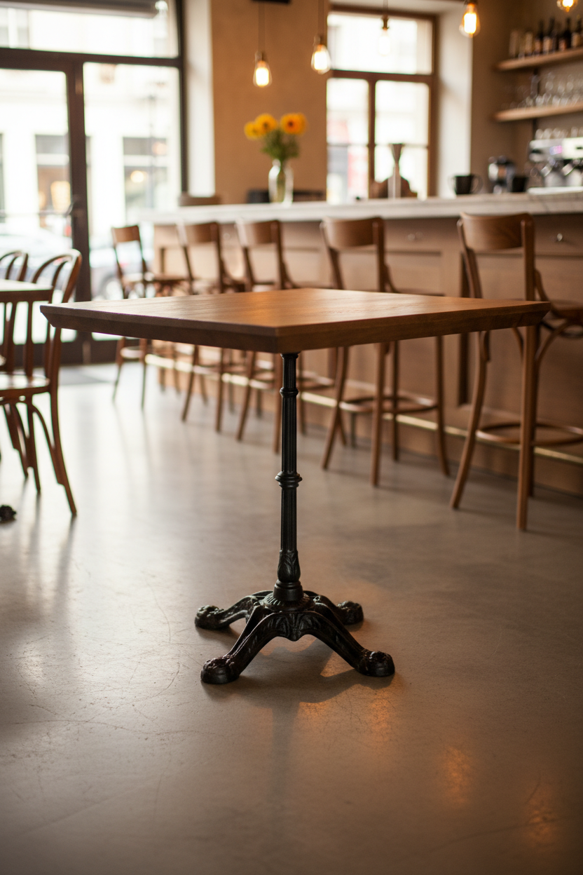 Döküm Loft Square 70 Ticari Bistro Masa