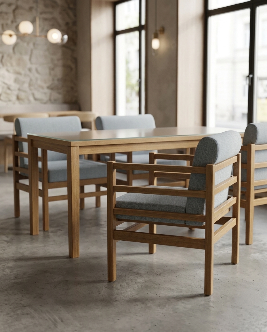Modern Ahşap İskeletli Berjer