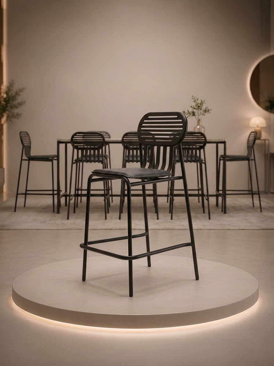 Modern Metal Tasarım Bar Sandalyesi