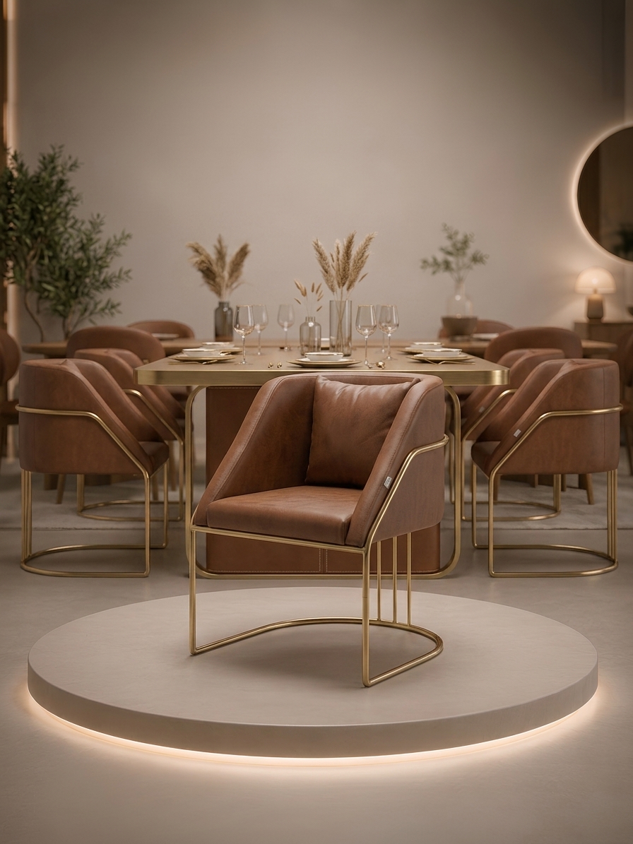 Luxe Metal İskeletli Tasarım Koltuk