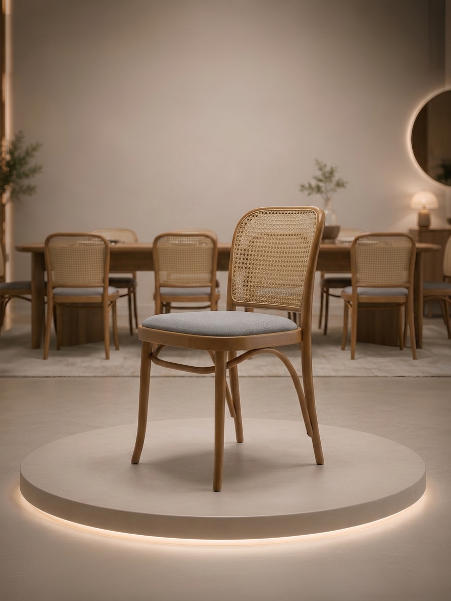 Thonet Ahşap Hazeranlı Sandalye
