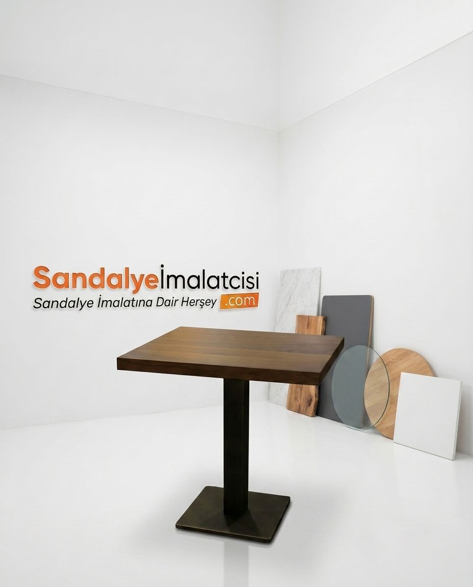 Modern Ahşap Metal Masa